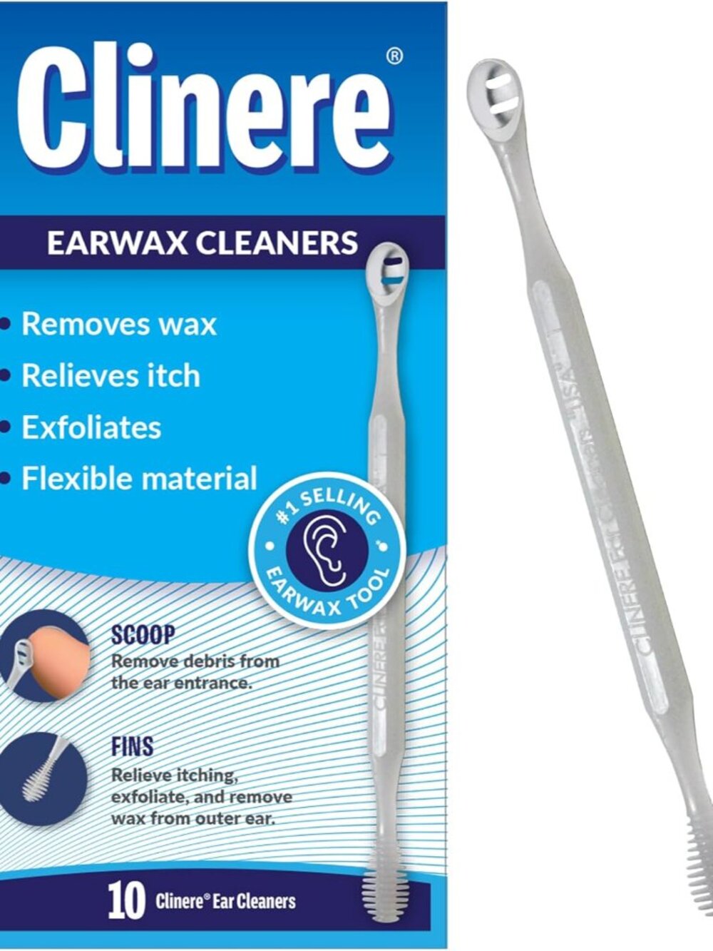 Ear Cleaners, Gentle Ear Cleaning and Ear Wax Removal Tool, Itch Relief, Exfolia